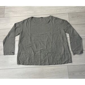 Album Di Famiglia Relaxed Pullover Top‎ Beige Taupe Lagenlook Shirt Size Medium